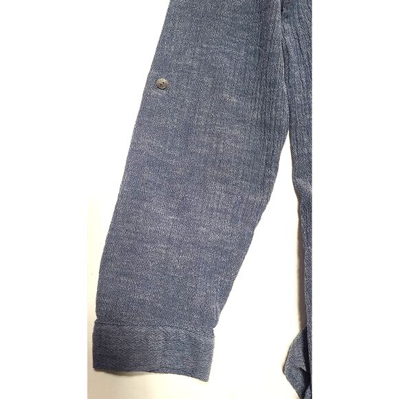 J. Jill medium Missy blue cotton lightweight blouse - Picture 4 of 6